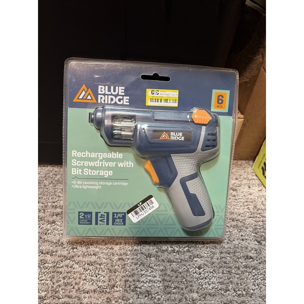 Blue Ridge 4V MAX Rechargeable Screwdriver with On-Board Bit Storage (BR2003U)